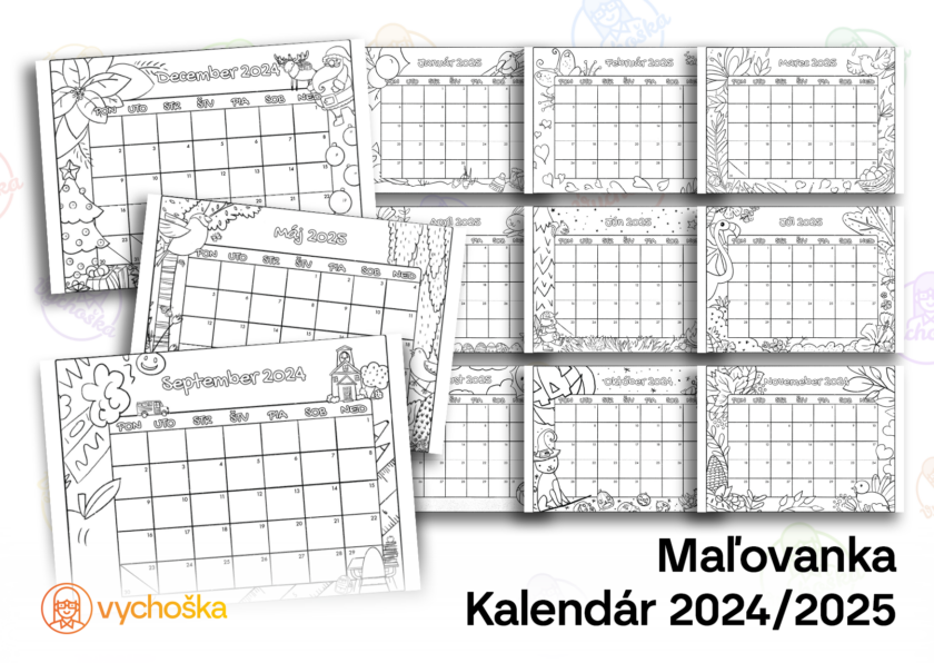 Maľovanka - Kalendár 2024/2025